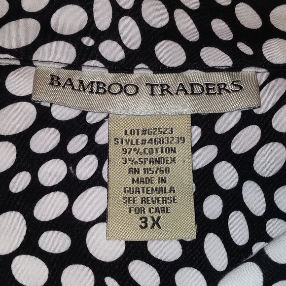 Bamboo Traders Black White Collar 3 Buttons Jacket Size 3X - Picture 7 of 8